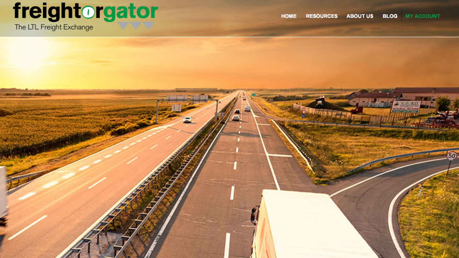 A screen shot showing the new FreightorGator site