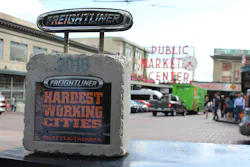 SeattleTacoma was honored as one of Freightliner Trucksrsquo ldquoHardest Working Citiesrdquo The city received the award for its employment in construction and manufacturing and significant investment in infrastructure projects as well as being in the top 20 in North American for contribution to gross domestic product SeattleTacoma was honored as one of Freightliner Trucksrsquo ldquoHardest Working Citiesrdquo The city received the award for its employment in construction and manufacturing and significant investment in infrastructure projects as well as being in the top 20 in North American for contribution to gross domestic product