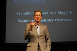 Noeumll Perry an FTR partner and its resident trucking expert warned motor carriers quotnot to bet the farm on growthquot Photo by Sean KilcarrFleet Owner Noeumll Perry an FTR partner and its resident trucking expert warned motor carriers quotnot to bet the farm on growthquot Photo by Sean KilcarrFleet Owner