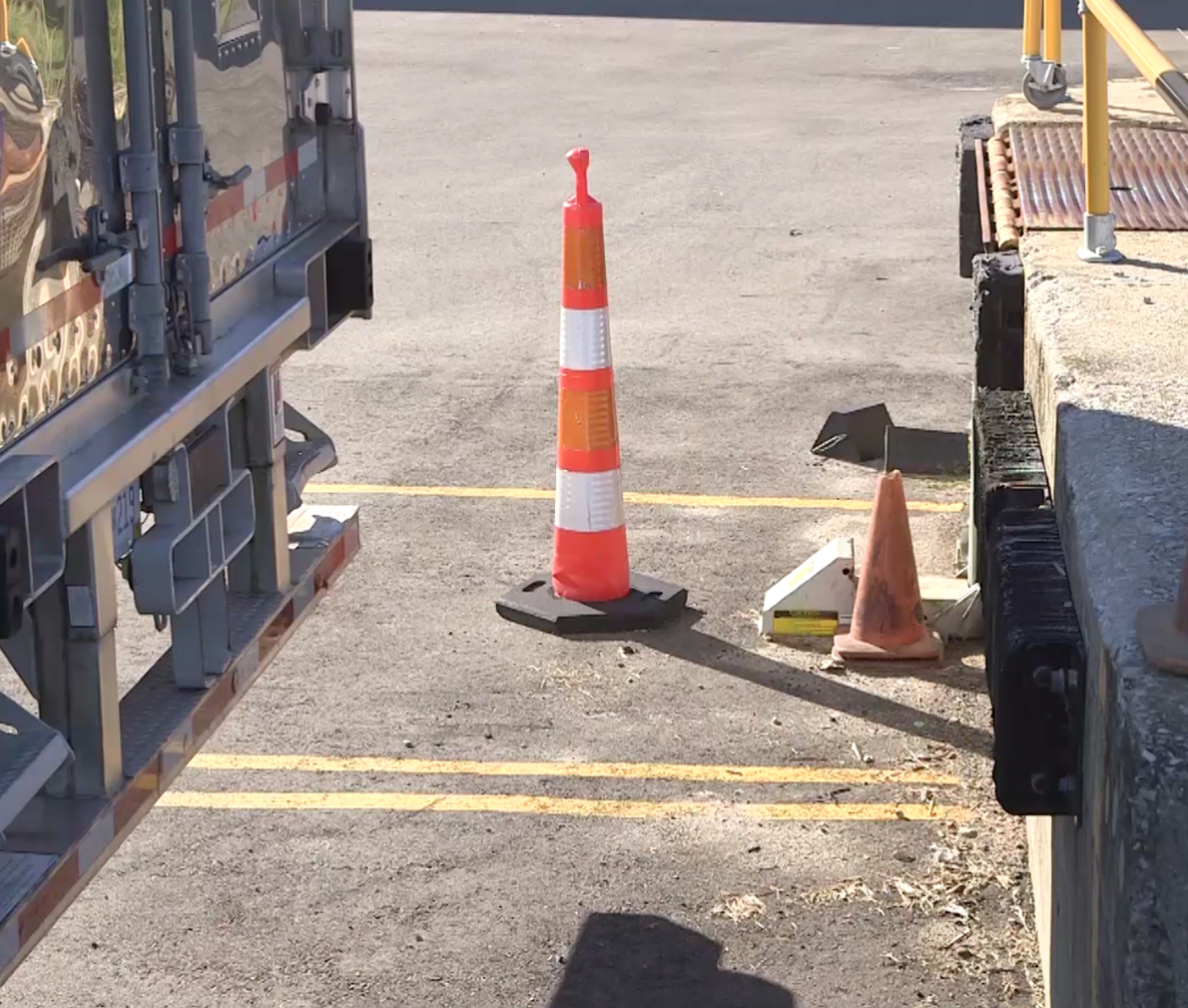 Navigating last few critical feet into a loading dock is automated by a new software update developed for Eaton automated mechanical transmissions