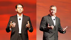 PeopleNet President Brian McLaughlin left and TMW Systems President David Wangler spoke about the companies39 latest technology integrations and the future of transportation at the open of their first combined insight user conference Monday Sept 26 PeopleNet President Brian McLaughlin left and TMW Systems President David Wangler spoke about the companies39 latest technology integrations and the future of transportation at the open of their first combined insight user conference Monday Sept 26