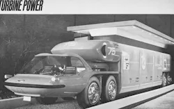From our Nov 1964 issue is this photo of General Motors39 Bison heavy truck concept No that39s not a sleeper space behind the cab it39s a pod designed to house two turbine engines producing a total of 1000 hp From our Nov 1964 issue is this photo of General Motors39 Bison heavy truck concept No that39s not a sleeper space behind the cab it39s a pod designed to house two turbine engines producing a total of 1000 hp