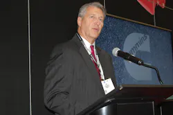 Jeff Caldwell noted that the Cummins 2017 model B67 base engine is seeing an average improvement of 85 on efficiency ratings and 5 improvement in performance ratings over the 2013 model ISB67 engine Photo by Sean Kilcarr for Fleet Owner Jeff Caldwell noted that the Cummins 2017 model B67 base engine is seeing an average improvement of 85 on efficiency ratings and 5 improvement in performance ratings over the 2013 model ISB67 engine Photo by Sean Kilcarr for Fleet Owner