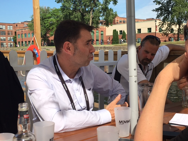 Michelin39s Serge Lafon speaks with the media June 13 during the quotMovin Onquot mobile sustainability conference in Montreal Photo Cristina CommendatoreFleet Owner