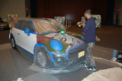 Jamaal Lamaaj painting a car Photo by Sean Kilcarr for Fleet Owner Jamaal Lamaaj painting a car Photo by Sean Kilcarr for Fleet Owner