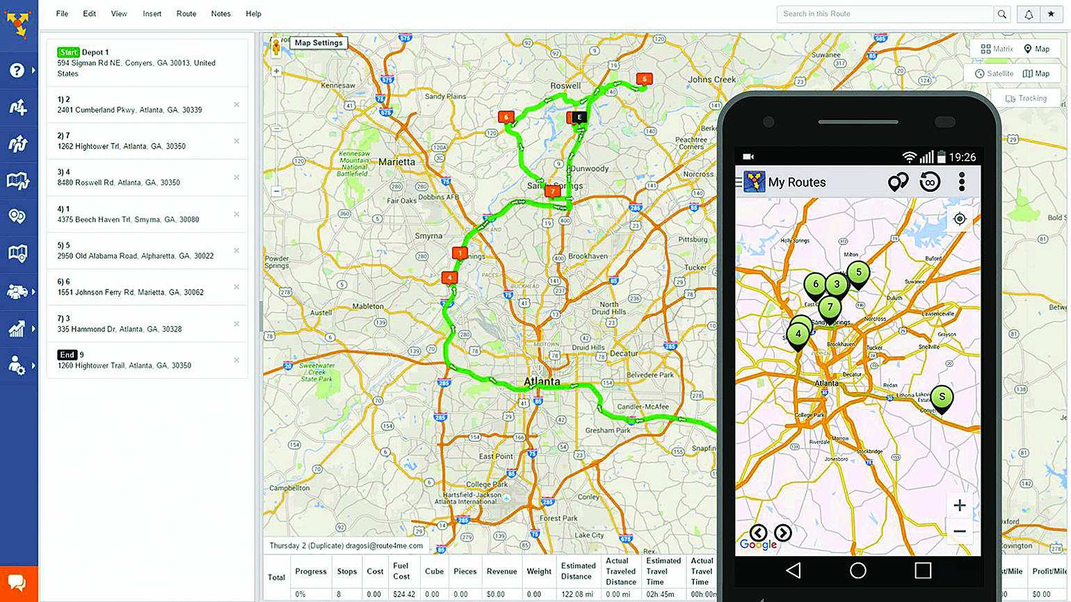 Big data allows for the optimization of a truck39s route with many stops within seconds according to Route4Me Photo Route4Me