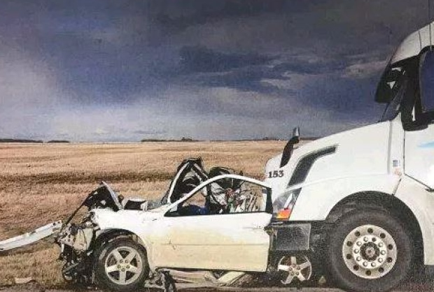 The illustration is of the crash involving quotzonedoutquot truck driver Normand Lavoie who was recently sentenced to three years in prison after being found guilty of killing three high school boys in a crash back in 2015 Photo Court of Queen39s Bench in Melfort Saskatchewan