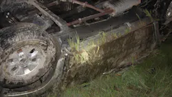 Kansas Highway Patrol photo of Toyota Sequoia in 2016 crash with Volvo tractor-trailer Kansas Highway Patrol photo of Toyota Sequoia in 2016 crash with Volvo tractor-trailer