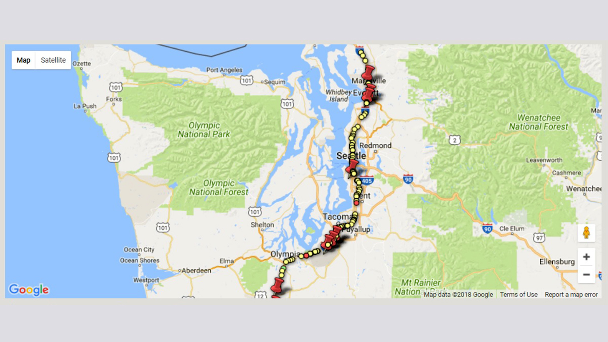 Tracking danger zones for trucks on Washington state's I5 FleetOwner