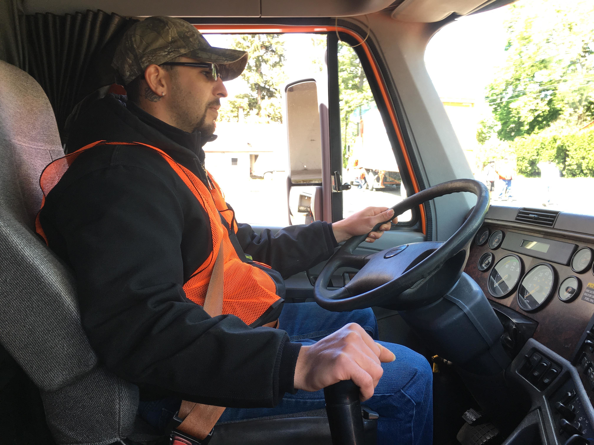 A young truck driver