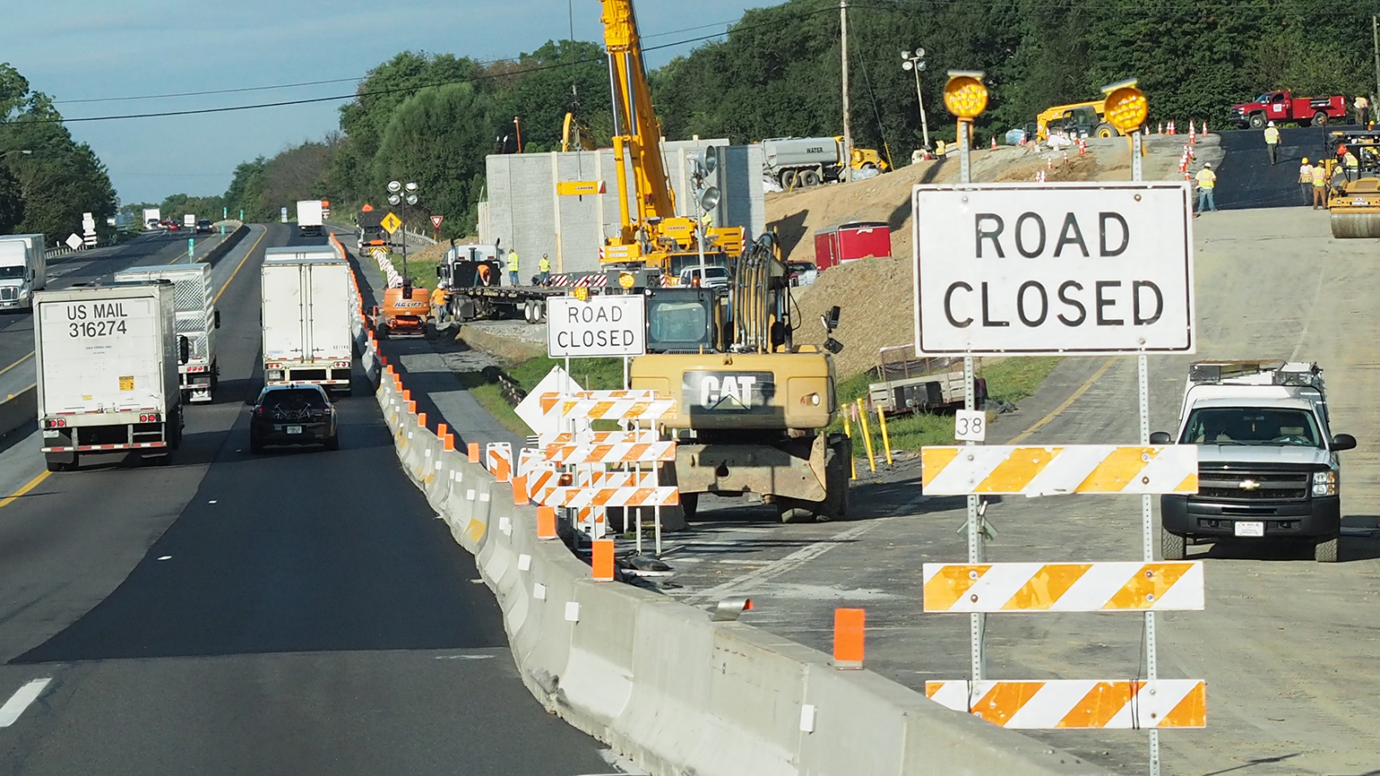 Construction delays on highway