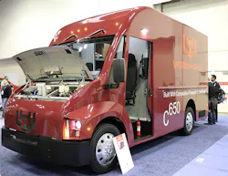 The Workhorse C-650 at the 2020 Work Truck Show. The step van drove away with the event's innovation award in the 'Green'category. The Workhorse C-650 at the 2020 Work Truck Show. The step van drove away with the event's innovation award in the 'Green'category.