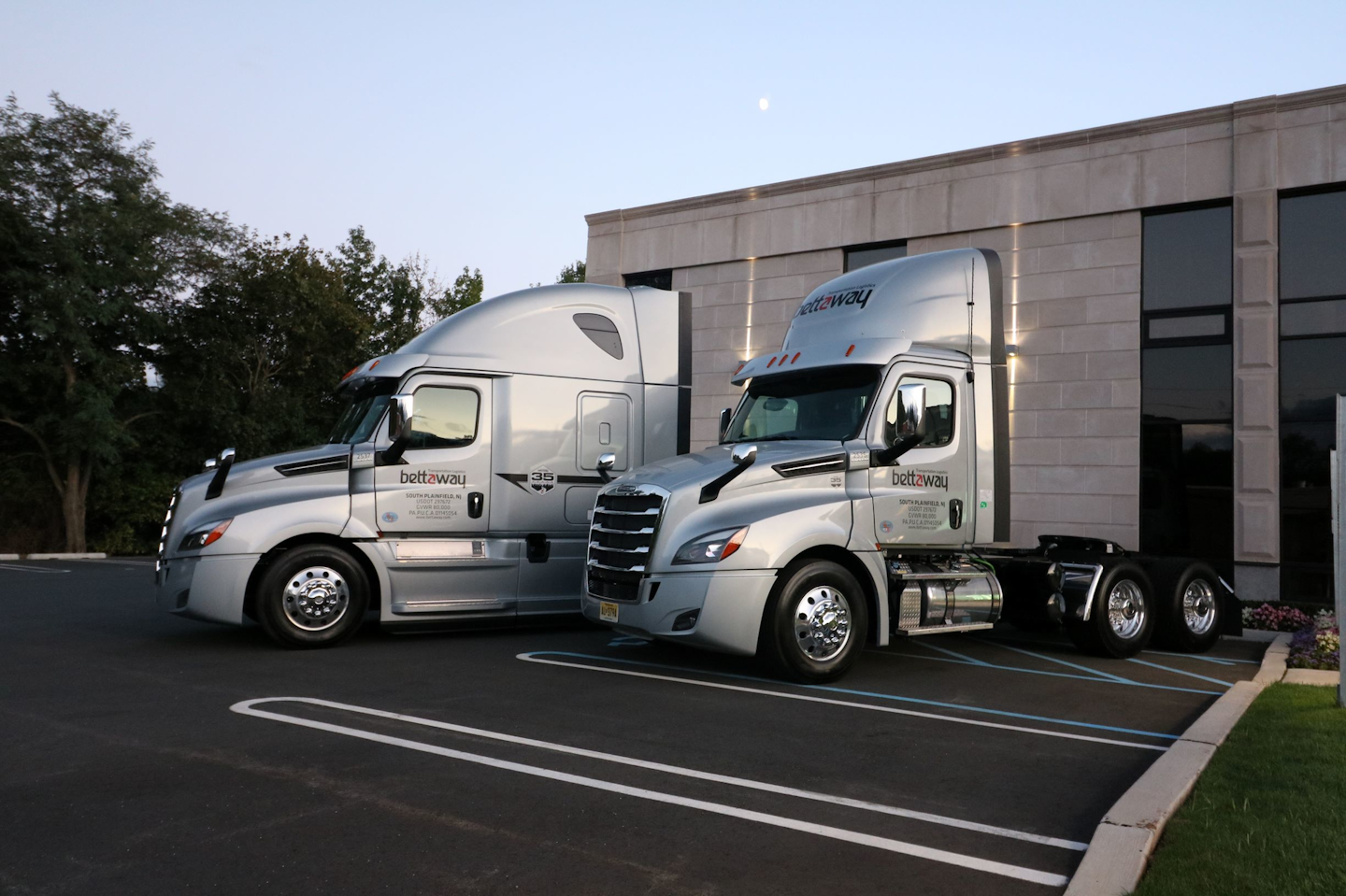 Bettaway's fleet of 150 Freightliner Cascadias are equipped with collision avoidance to prevent crashes, and dash cams to understand how crashes happened.