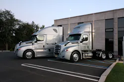 Bettaway's fleet of 150 Freightliner Cascadias are equipped with collision avoidance to prevent crashes, and dash cams to understand how crashes happened. Bettaway's fleet of 150 Freightliner Cascadias are equipped with collision avoidance to prevent crashes, and dash cams to understand how crashes happened.