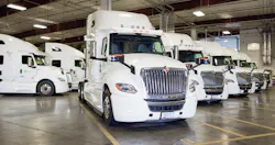 TuSimple and Navistar have a partnership to develop Level 4 autonomous Class 8 trucks that won't need a driver on board by 2024. TuSimple and Navistar have a partnership to develop Level 4 autonomous Class 8 trucks that won't need a driver on board by 2024.
