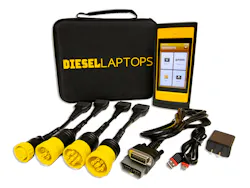 The Diesel Laptops Handheld Pro clears DTCs, reads live data, and performs DPF regens on most heavy-duty diesel trucks. The Diesel Laptops Handheld Pro clears DTCs, reads live data, and performs DPF regens on most heavy-duty diesel trucks.