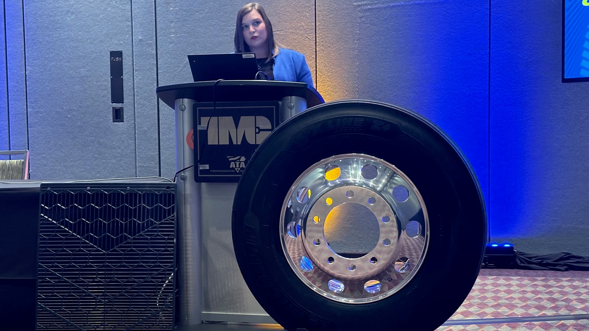Karen Schwartz, B2B VP of marketing for Michelin North America, details the tire maker's new X Line Energy Z+ steer tire.
