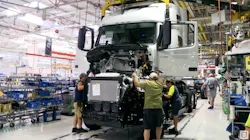 Backlogs are high, but experts think they will fall substantially in 2023, meaning more output from lines like this one at Volvo’s New River Valley plant in Dublin, Virginia. Backlogs are high, but experts think they will fall substantially in 2023, meaning more output from lines like this one at Volvo’s New River Valley plant in Dublin, Virginia.