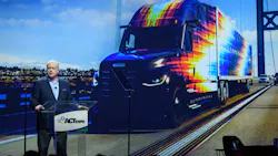 DTNA President and CEO John O’Leary delivers the opening keynote during this year's ACT Expo. DTNA President and CEO John O’Leary delivers the opening keynote during this year's ACT Expo.