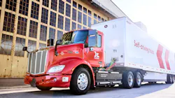 Kodiak Robotics upfitted this battery-electric Peterbilt Model 579EV with the Kodiak Driver autonomous hardware and software technology. Kodiak Robotics upfitted this battery-electric Peterbilt Model 579EV with the Kodiak Driver autonomous hardware and software technology.