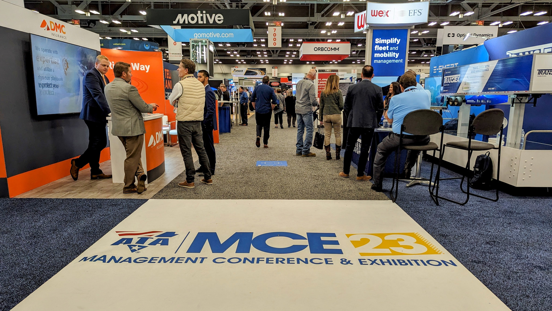 Entrance to the American Trucking Associations' 2023 Management Conference & Exhibition hall in Austin, Texas.