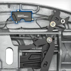 The Fontaine SmartConnect system monitors the fifth wheel lock position at every coupling event and analyzes the gathered data. The Fontaine SmartConnect system monitors the fifth wheel lock position at every coupling event and analyzes the gathered data.