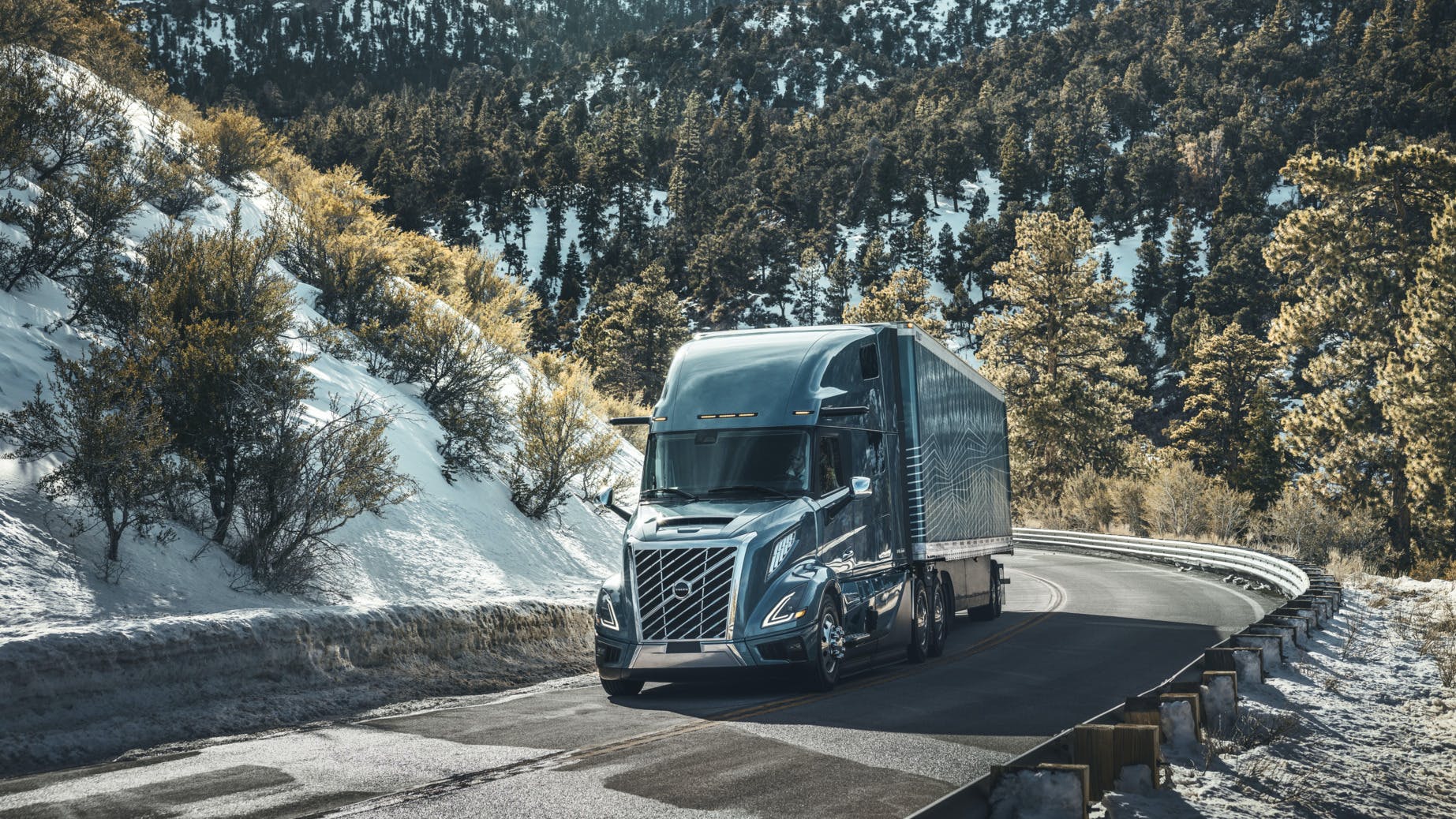 New Volvo VNL 860 long-haul tractor-trailer.