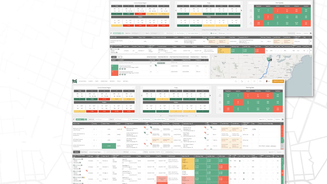 Magnus Technologies metrics, views, and forecasting tools help users plan their freight networks and optimize their resources. It also provides maps showing weather, traffic, and more.