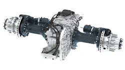 The Allison Transmission eGen 100D e-axle offers a GAWR of 23,000 lb., max torque of 34,661 lb.-ft., a continuous power of up to 450 kW, and peak power up to 659 kW. The Allison Transmission eGen 100D e-axle offers a GAWR of 23,000 lb., max torque of 34,661 lb.-ft., a continuous power of up to 450 kW, and peak power up to 659 kW.