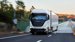 The Nikola Tre FCEV’s advanced safety systems include lane departure warning, advanced emergency braking, and front and rear cameras. The Nikola Tre FCEV’s advanced safety systems include lane departure warning, advanced emergency braking, and front and rear cameras.
