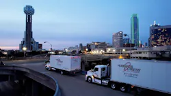 For most operations, Hubbard’s Express trucks travel about 50 miles outbound. Some 'hot shot' deliveries occur within a 400-mile radius of DFW. The farthest is Oklahoma City or parts of Louisiana, but all routes are completed in one day. For most operations, Hubbard’s Express trucks travel about 50 miles outbound. Some 'hot shot' deliveries occur within a 400-mile radius of DFW. The farthest is Oklahoma City or parts of Louisiana, but all routes are completed in one day.