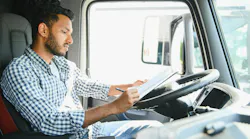 paperwork in truck cabin paperwork in truck cabin