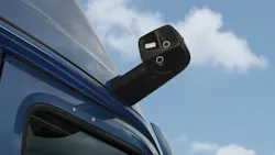 Stoneridge's MirrorEye system uses high-definition cameras and displays to offer commercial truck drivers a clearer display inside the cab that can adjust to adverse weather conditions and also adapt as a tractor-trailer turns. Stoneridge's MirrorEye system uses high-definition cameras and displays to offer commercial truck drivers a clearer display inside the cab that can adjust to adverse weather conditions and also adapt as a tractor-trailer turns.