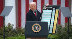 Trump shows tariff chart Trump shows tariff chart