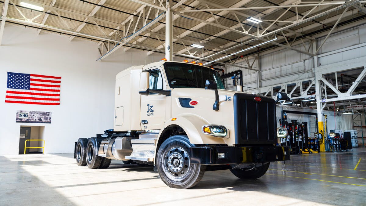 Kodiak Robotics truck at Roush facility