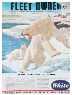 A White Motor Corp. ad from a 1943 issue of FleetOwner A White Motor Corp. ad from a 1943 issue of FleetOwner