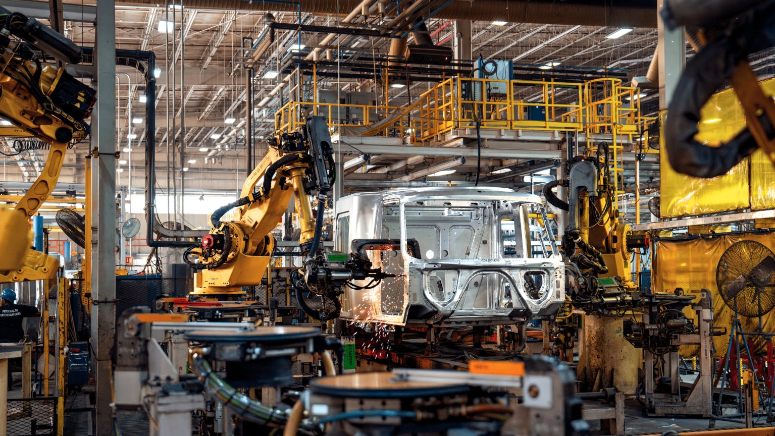 International cab structure welding Escobedo assembly line