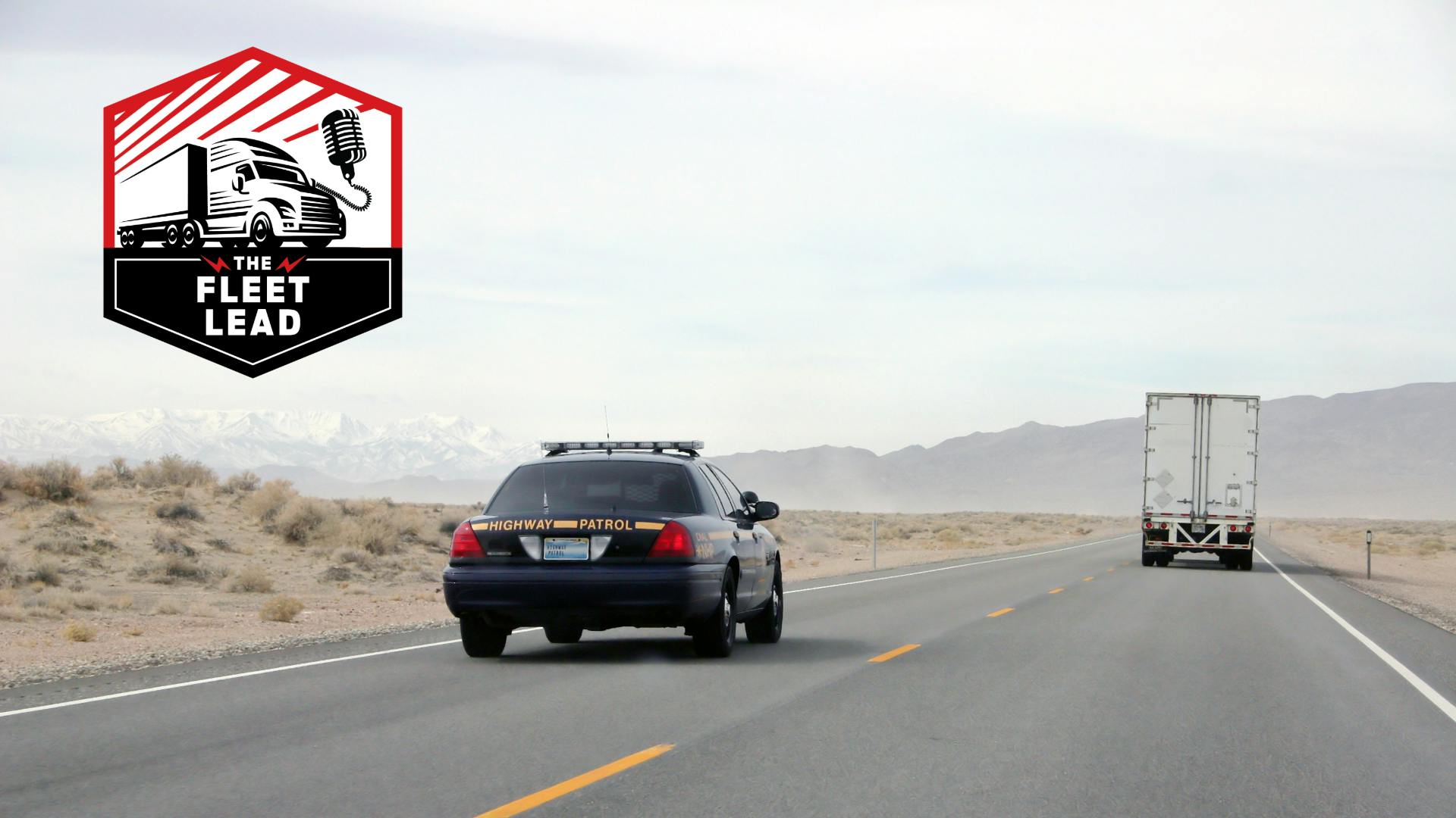 highway patrol behind truck