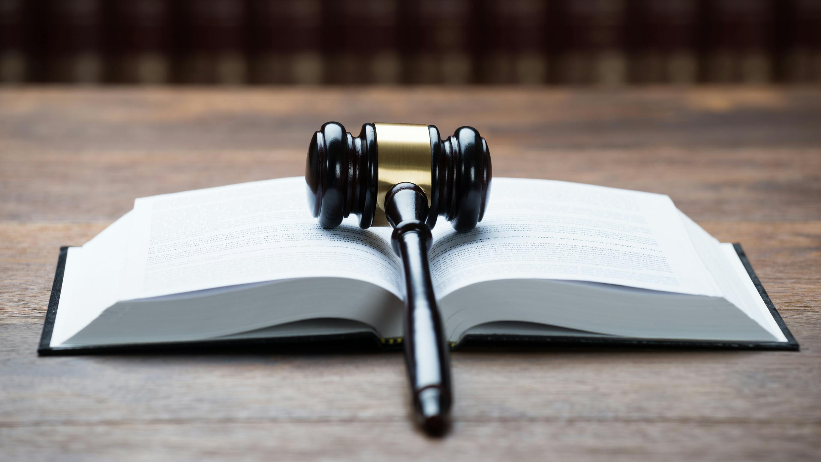 judges gavel on book