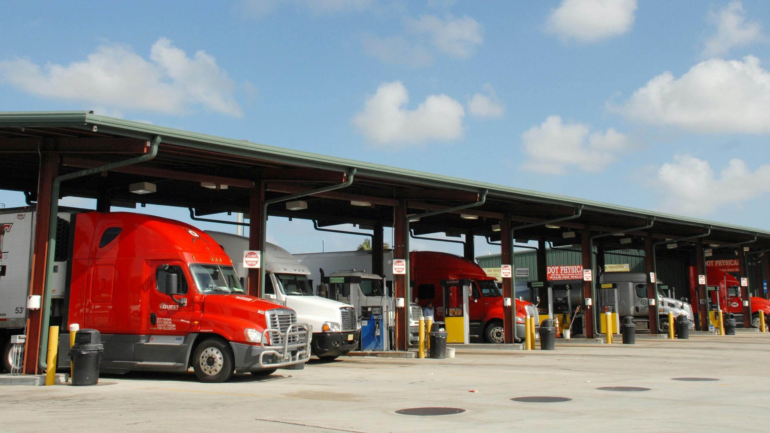 595 Truckstop Diesel Pumps in Ft Lauderdale, Florida.