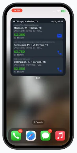 DAT One iOS widget DAT One iOS widget
