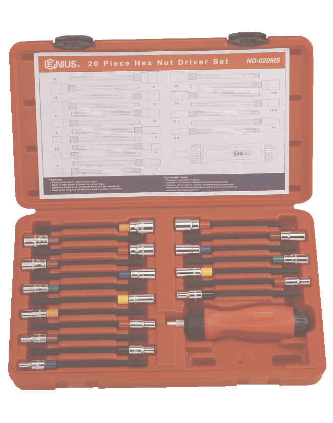 20piecehexnutdriversetno 10102687