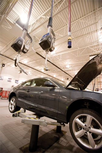 Wireless fluid management systems optimize shop time by providing accurate fluid inventory control, permitting multiple fluids to be dispensed at the same time and allowing technicians to control the dispensing process at the service bay.