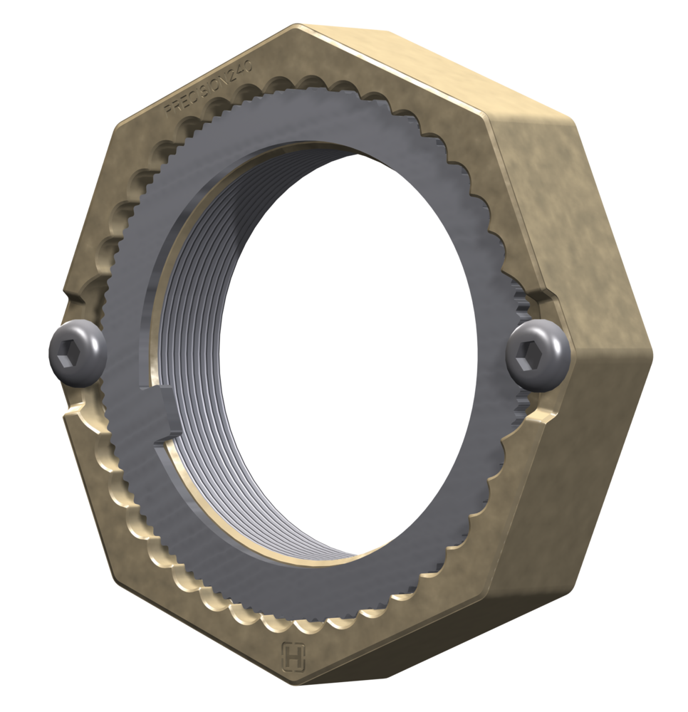 Hendrickson Precision240 two-piece spindle nut system.