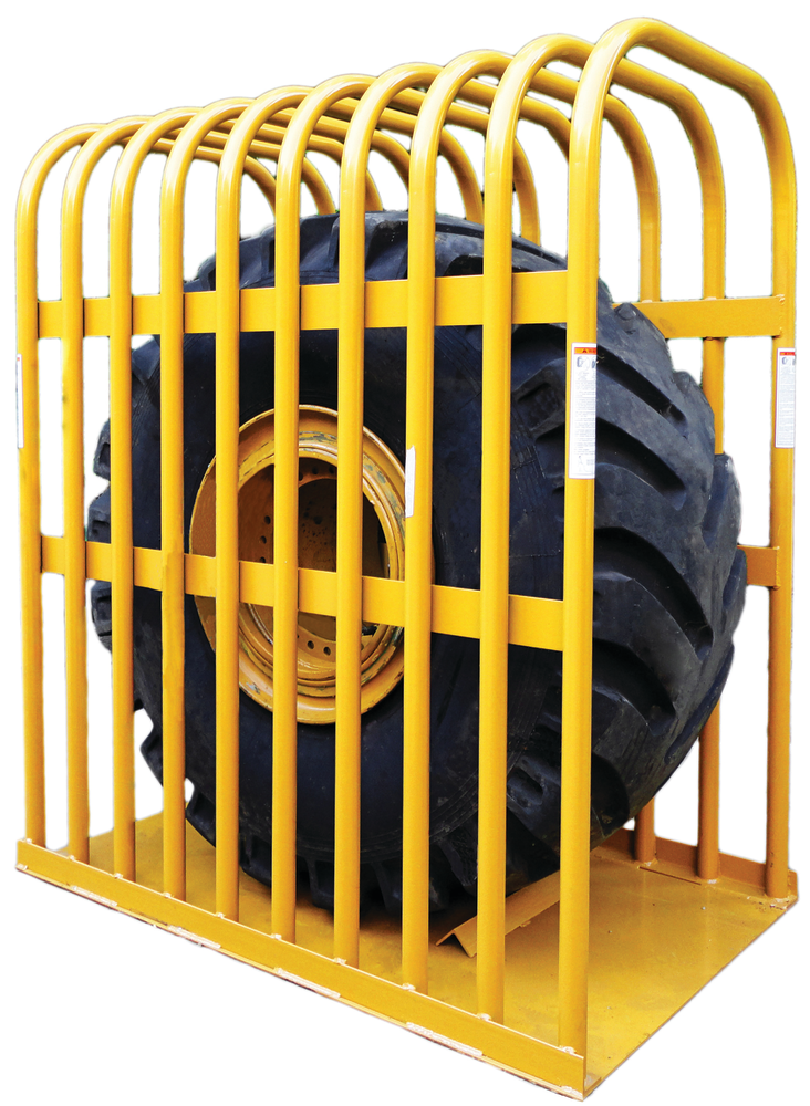 Earthmover and agricultural tire inflation cage