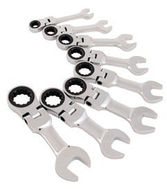 New Sunex 8pc stubby combination ratcheting wrench set.