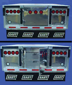 East improves optional integrated stairway for flatbed trailers East improves optional integrated stairway for flatbed trailers