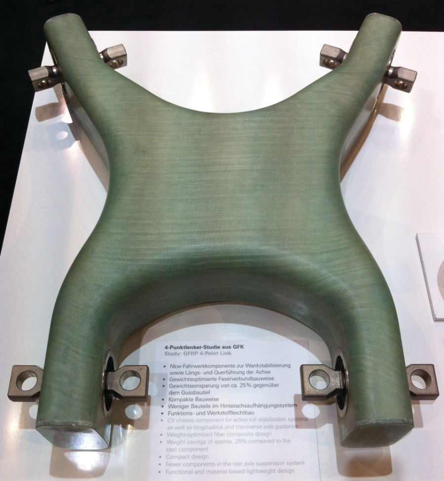 ZF explores composites for lightweight truck-chassis design