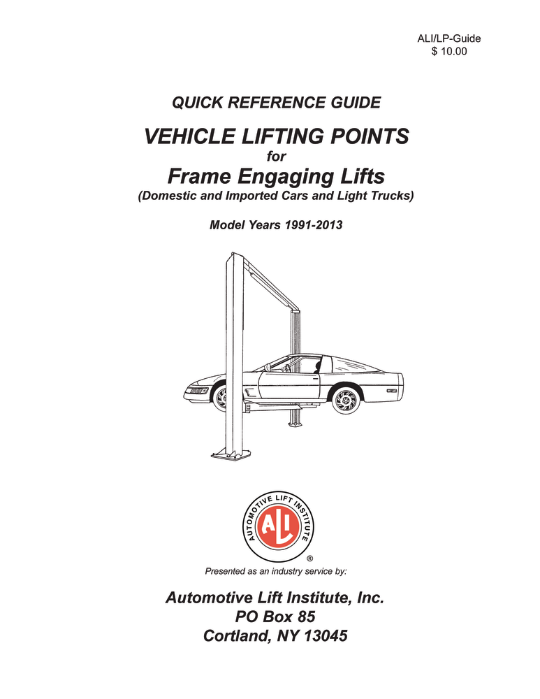 ALI releases new lift-points guide