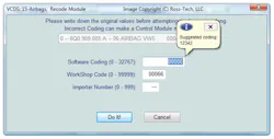 VCDS, while not using 'Guided Fault Finding,' can offer a suggested coding for the module under test. VCDS, while not using 'Guided Fault Finding,' can offer a suggested coding for the module under test.